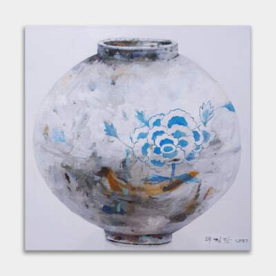 달항아리-그림을 촬영한 사진